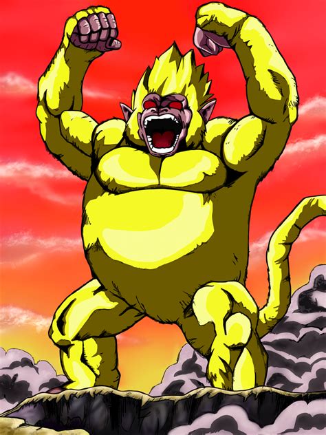 goku oozaru|goku golden great ape transformation.